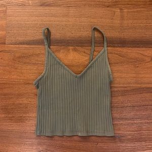 H&M Cropped Army Green Cami